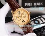 Swiss Quality Replica Cartier Moonphase Watch Yellow Gold Dial